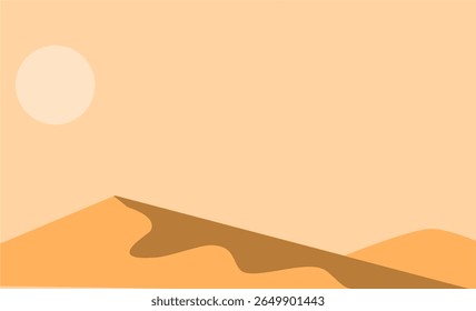 Desert view em verão plana ilustração