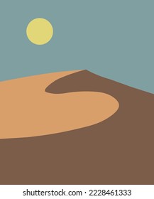 vistas al desierto con sol y arena.