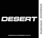 desert the vintage rugged font display type face for outdoor or motorcycle club logo