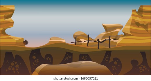 Fondo occidental del desierto para aplicaciones móviles