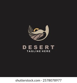 Desert wilderness logo outdoor adventure emblems, badges patches design element