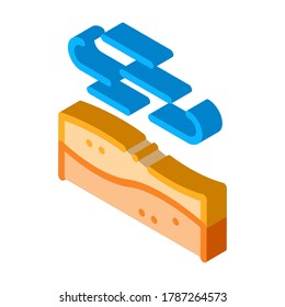 Desert Wind Icon Vector. Isometric Desert Wind sign. color isolated symbol illustration