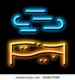 Desert Wind neon light sign vector. Glowing bright icon Desert Wind sign. transparent symbol illustration