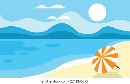 deserted beach background vector design