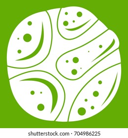 Deserted planet icon white isolated on green background. Vector illustration