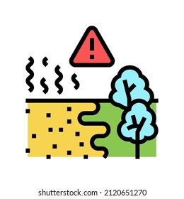 desertification climate color icon vector. desertification climate sign. isolated symbol illustration
