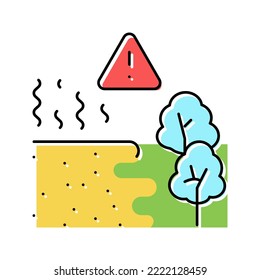 desertification climate color icon vector. desertification climate sign. isolated symbol illustration