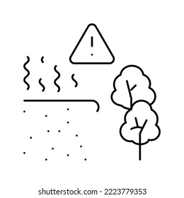 desertification climate line icon vector. desertification climate sign. isolated contour symbol black illustration
