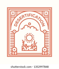 DESERTIFICATION ICON CONCEPT