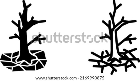 Desertification icon , vector illustration