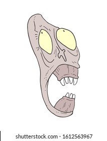 desgin of ugly monster face