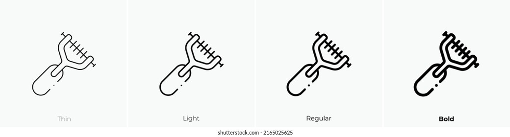 icono de deshedding. Signo de estilo lineal aislado en fondo blanco. Ilustración vectorial.