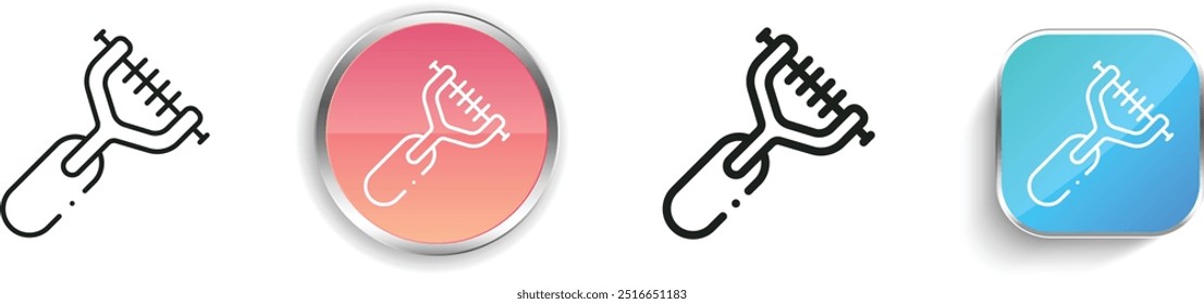 deshedding icon. Thin Linear, Regular and Button Style Design Isolated On White Background