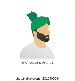 Desi Indian or Pakistani Farmer Vector