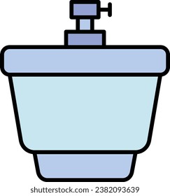 Desikkator, Vektorsymbol. Kann für Druck-, Mobil- und Web-Anwendungen verwendet werden.