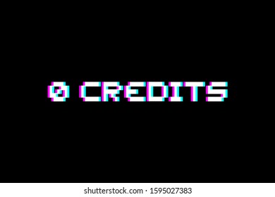 design of 0 credits message