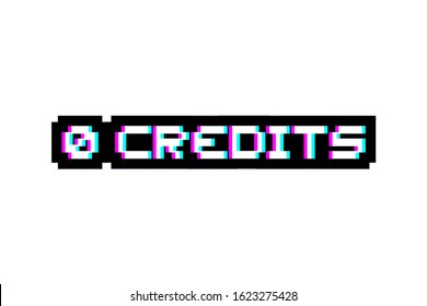 design of 0 credits message