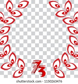 Design 2 Frame Border Special Happy Indonesia Independece Day