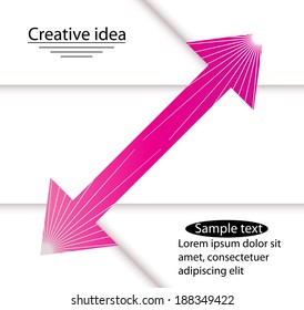 Design of 2 way direction arrow pattern. vector