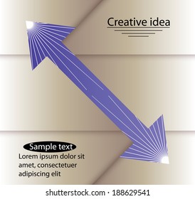 Design of 2 way direction arrow pattern. vector