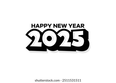 Design 2025 Happy New Year Background Design EPS 10