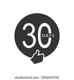 Design of 30 days circle symbol