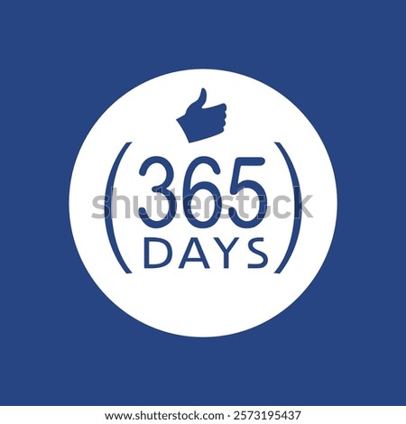 Design of 365 days message symbol