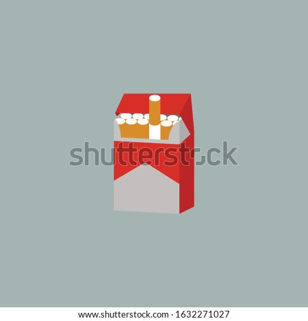 Design with a 3D look makes cigarette objects look more dramatic and real.  very suitable to add nuance to the poster design and illustration