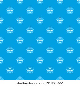 Design 3d printing pattern vector seamless blue repeat for any use