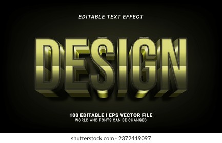 design 3d style text effect graphic style
