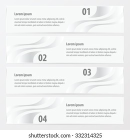 design 4 item on banner template  white color