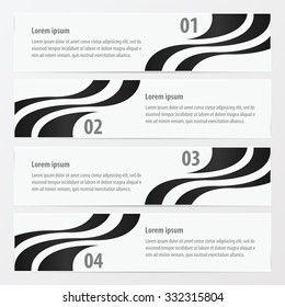 design 4 item on banner template   black and white color