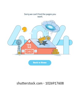 Design 404 error. Page is lost and not found message. Template for web page with 404 error. Flat line illustration concept for web and mobile design.