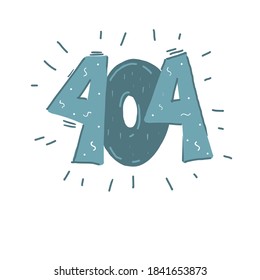 Design 404 error. Vector concept illustration for page 404. Template for web page with 404 error. Cartoon style