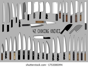 design 42 Cooking knives for present logo