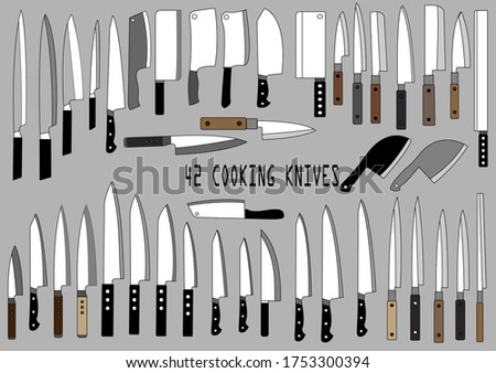 design 42 Cooking knives for present logo