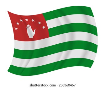 design Abkhazia flag waving vector