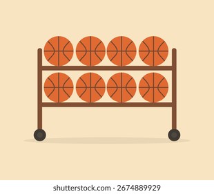 Diseño sobre concepto de bastidor de baloncesto