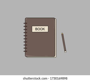 design about books and pencils