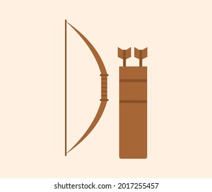 design about bow arrow icon illustration