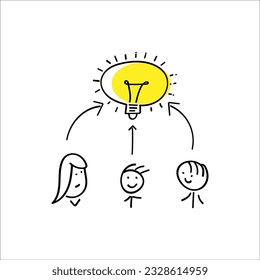 Design about brainstorming concept . Vector illustration