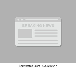 design about breaking news landing page illustration