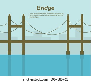 a design about a bridge illustration