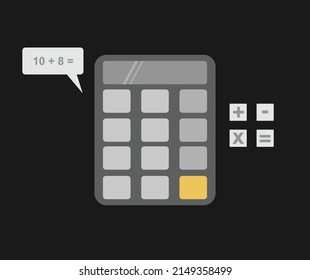 design about calculator background illustration