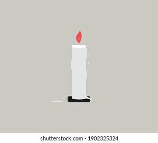 design about candle icon illustration