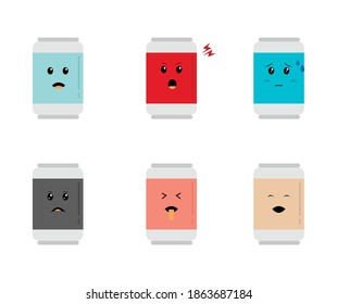 design about cartoon bottle cans