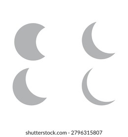 design about collection of lunar eclipse icons