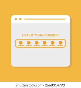 design about the concept of enter your number