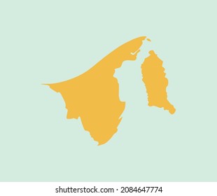 design about the country map of Brunei Darussalam