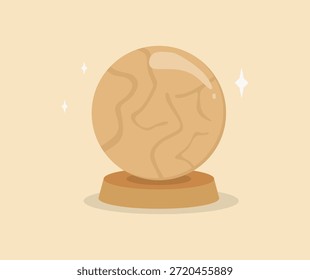 Diseño sobre icono de bola de cristal